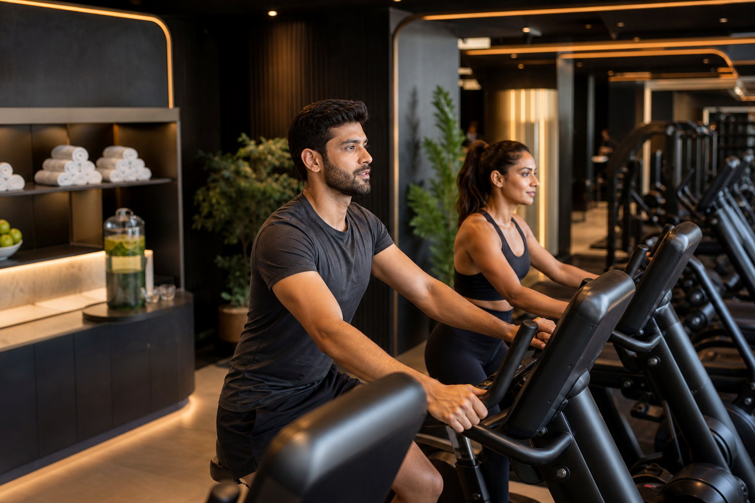 Premium cardio and recovery area